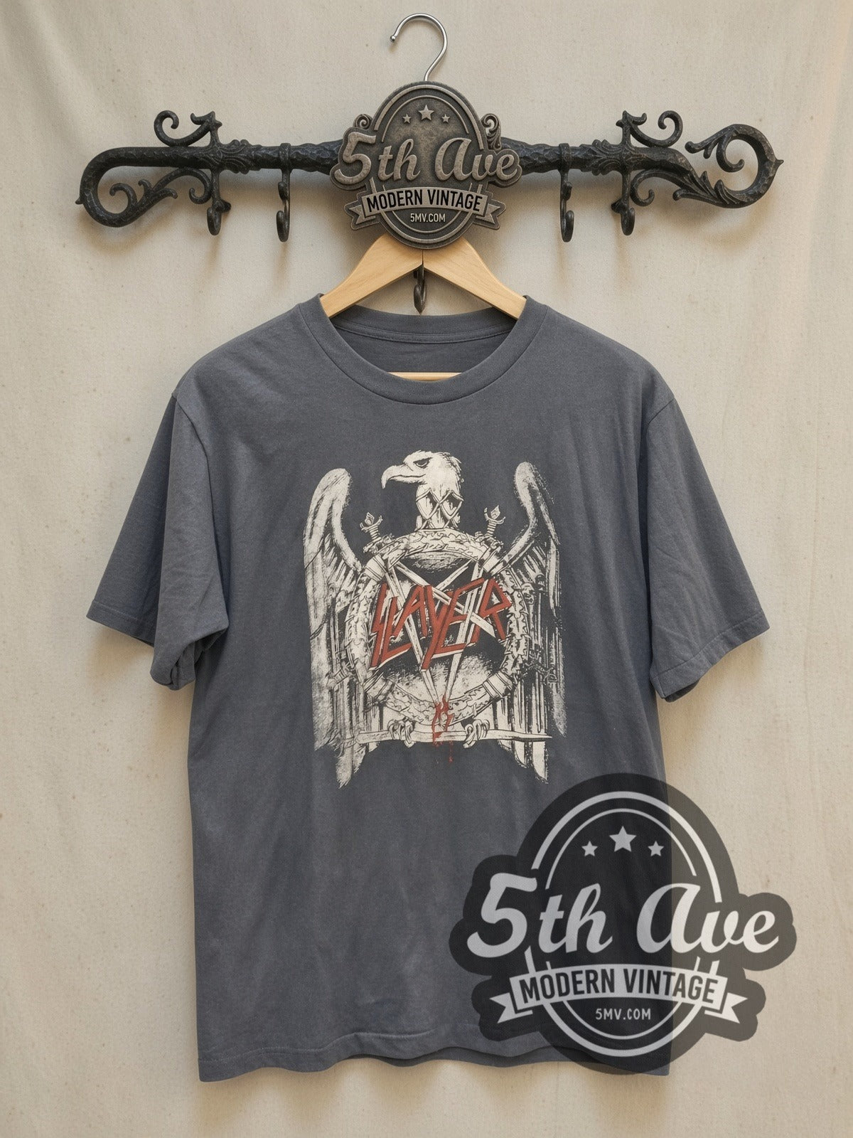 Slayer Winged Demon Sword All Over Print Tee | Vintage Reprint
