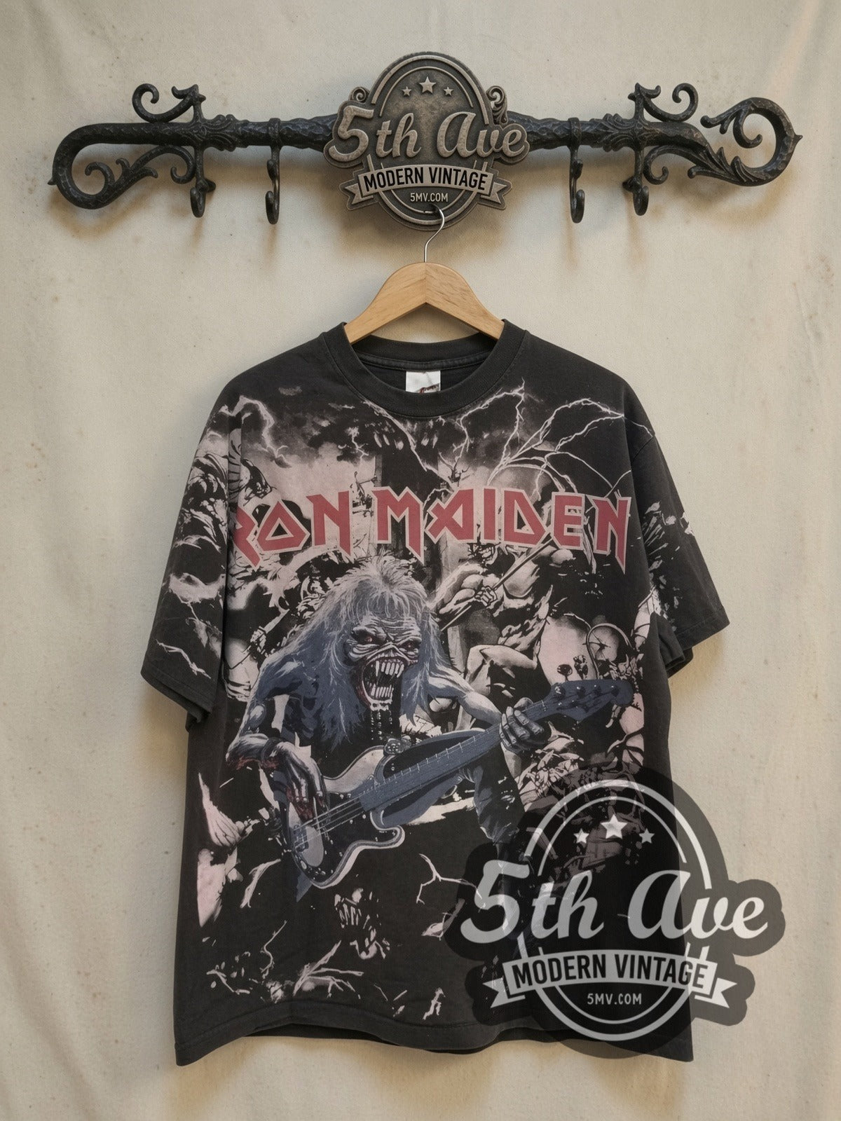 Iron Maiden Artwork All Over Print Vintage Band T-Shirt