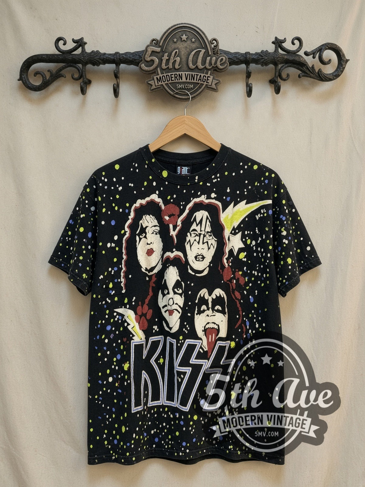 KISS 1992 USA製 オールオーバープリント バンドTシャツ Hanes KISS All Over Print T-Shirt | New Vintage Band Tee Style