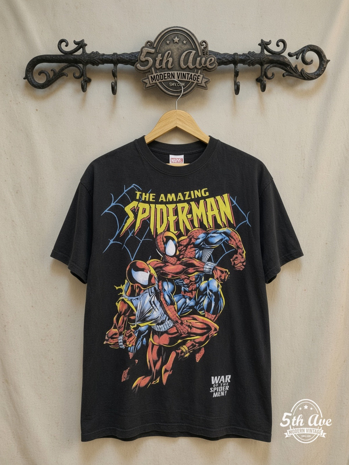 Spider vintage band t-shirt on rack