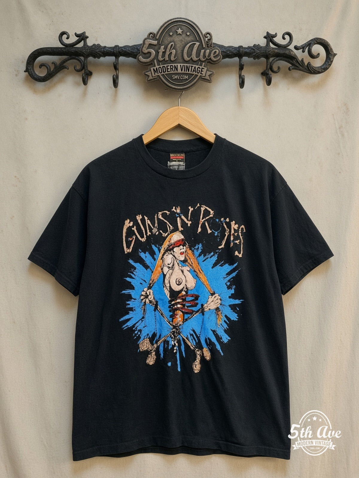 Guns N' Roses Pretty Tied Up Tour vintage band t-shirt on rack