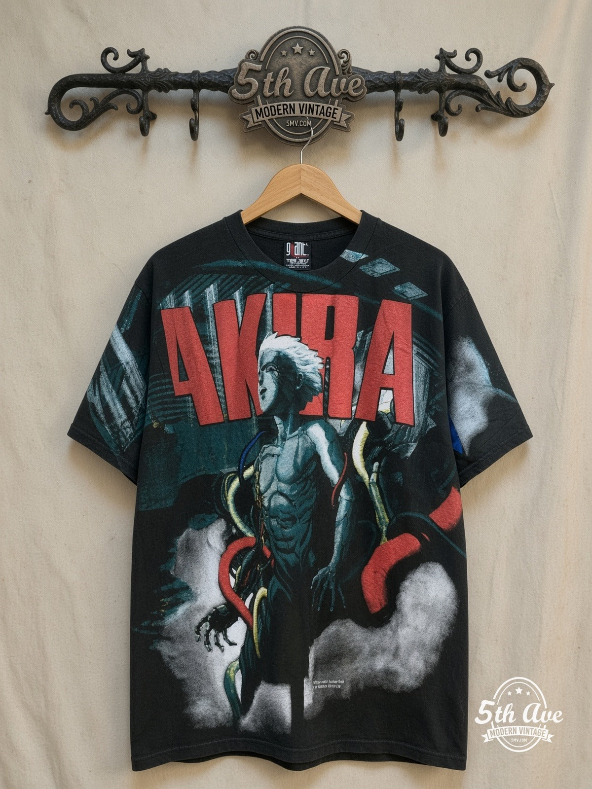 Akira Tetsuo Shima All Over Print vintage band t-shirt on rack