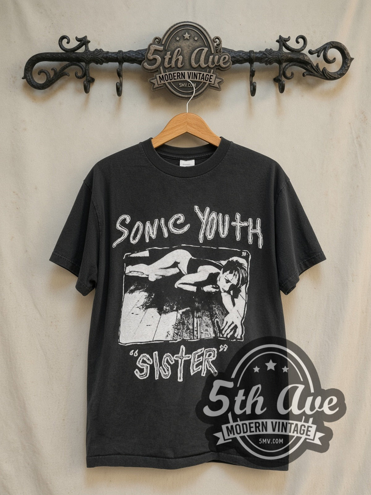 Sonic Youth Sister 1987 Black Vintage Band T-Shirt