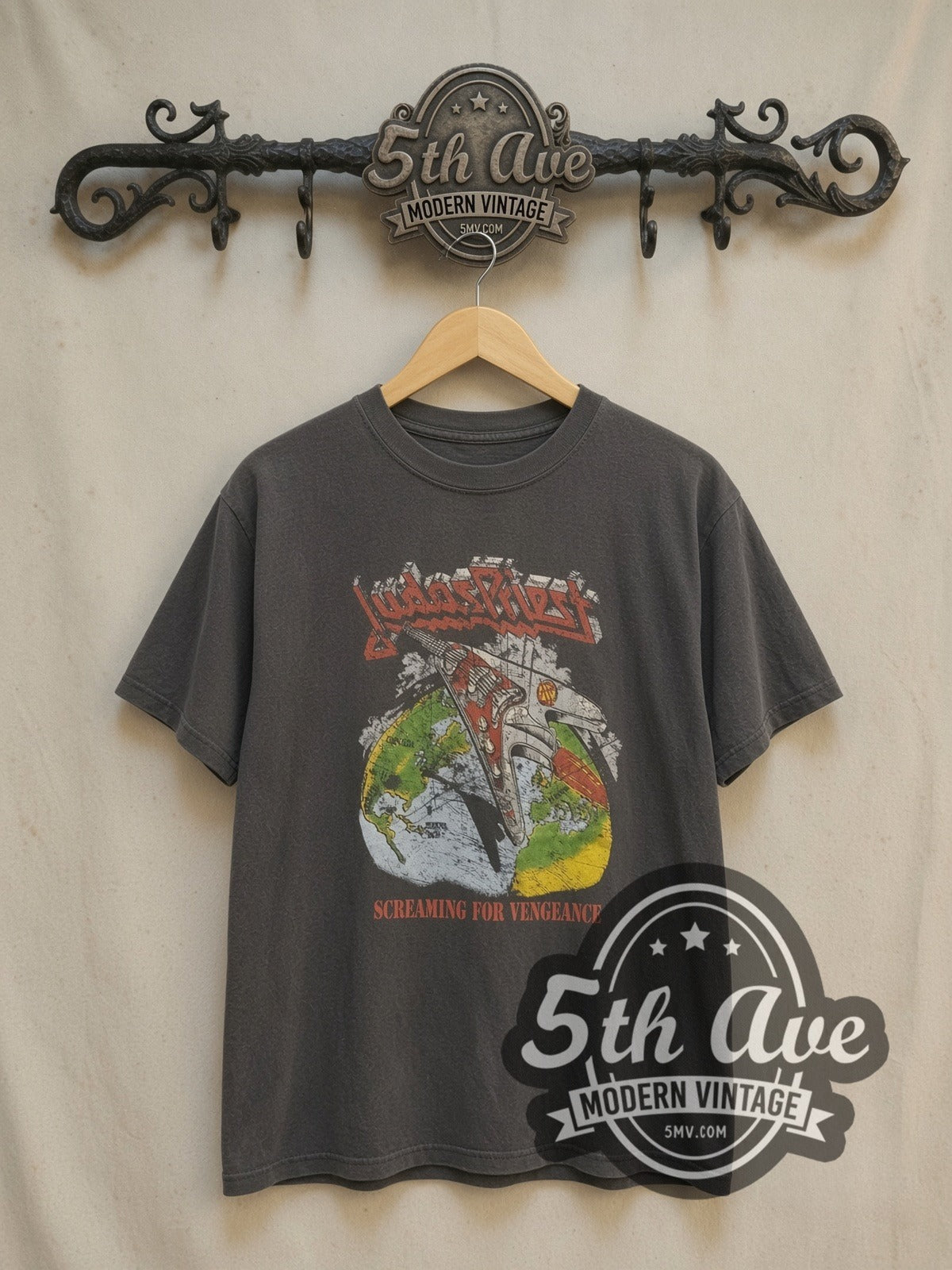 Judas Priest Point of Entry' Electric Guitar Band T-Shirt