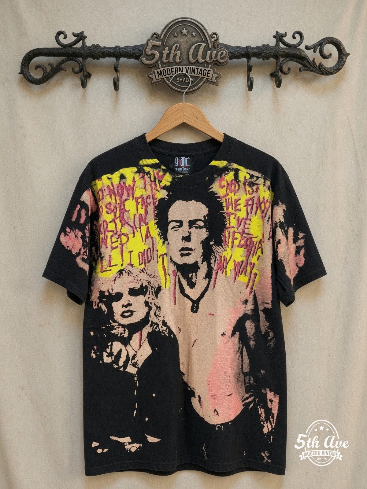 Sex Pistols vintage band t-shirt on rack