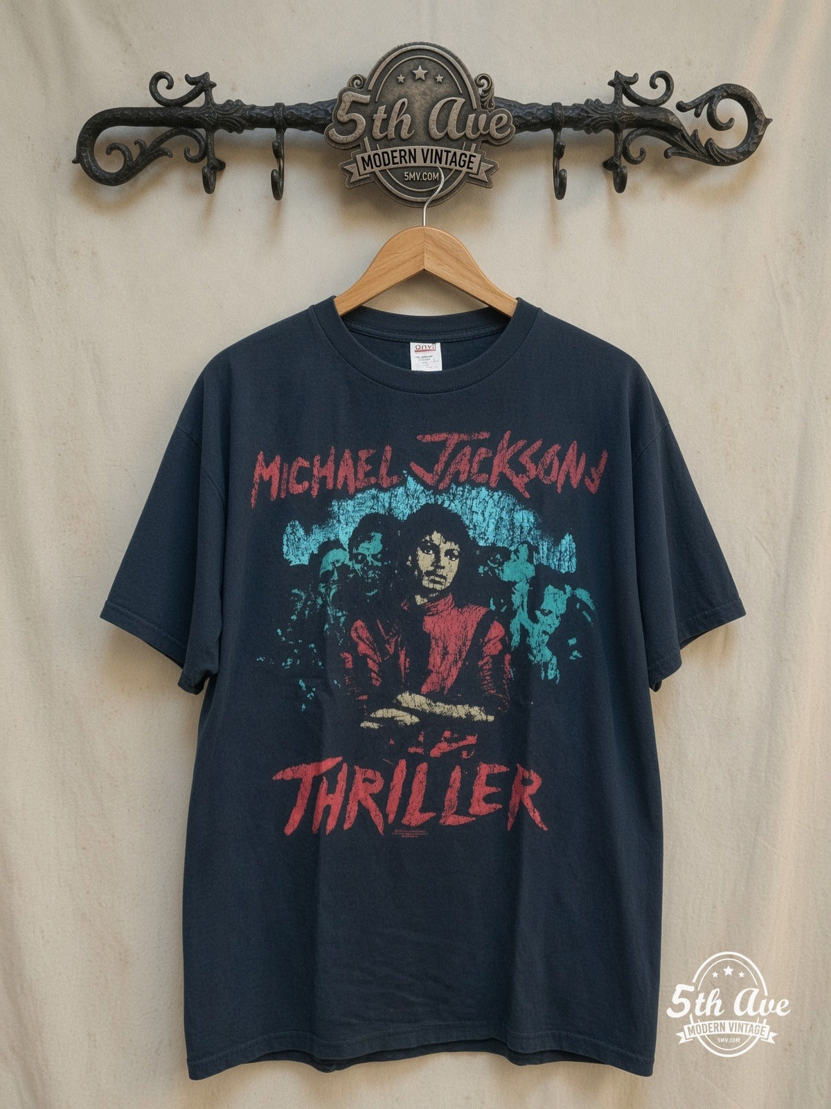Michael Jackson vintage band t-shirt on rack
