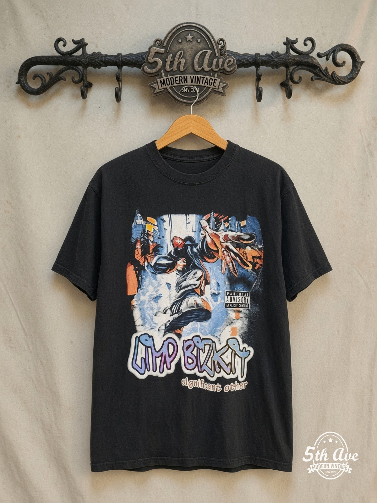 Limp Bizkit – Significant Other Is Better Than Every One – Vintage Band T-Shirt — front on locked cream ornate 5th Ave rack