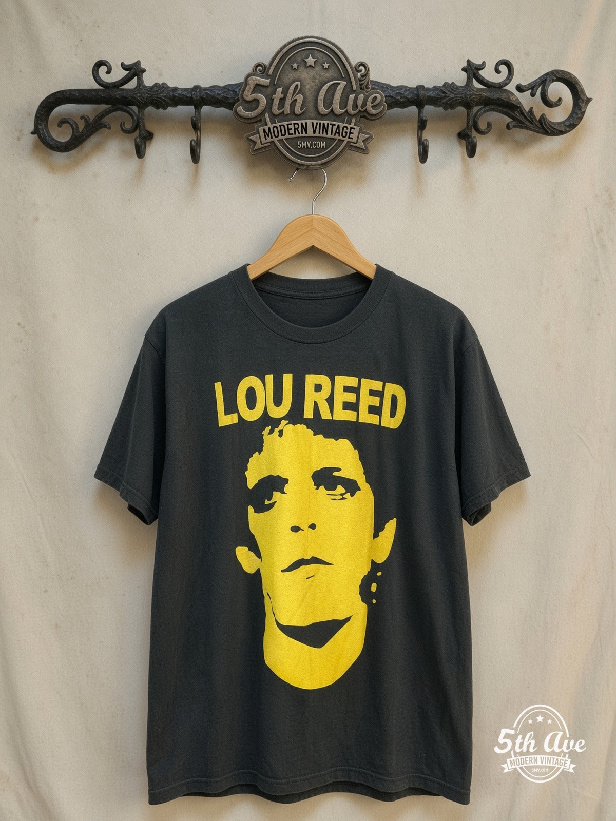 Lou Reed vintage band t-shirt on rack