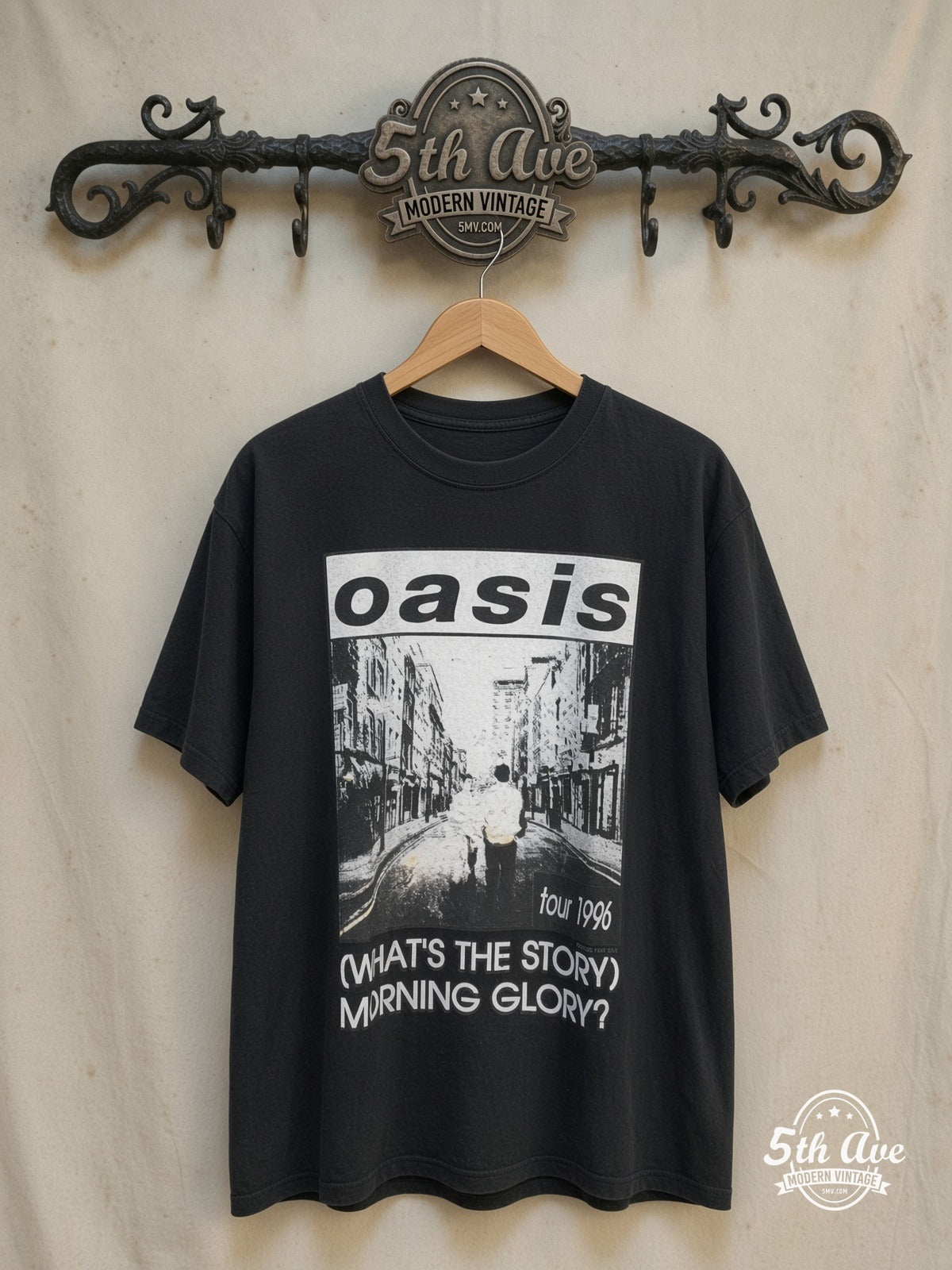 Oasis vintage band t-shirt on rack