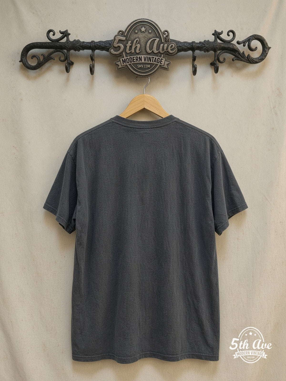 Spider-Man – Vintage Graphic Tee — front on locked cream ornate 5th Ave rack