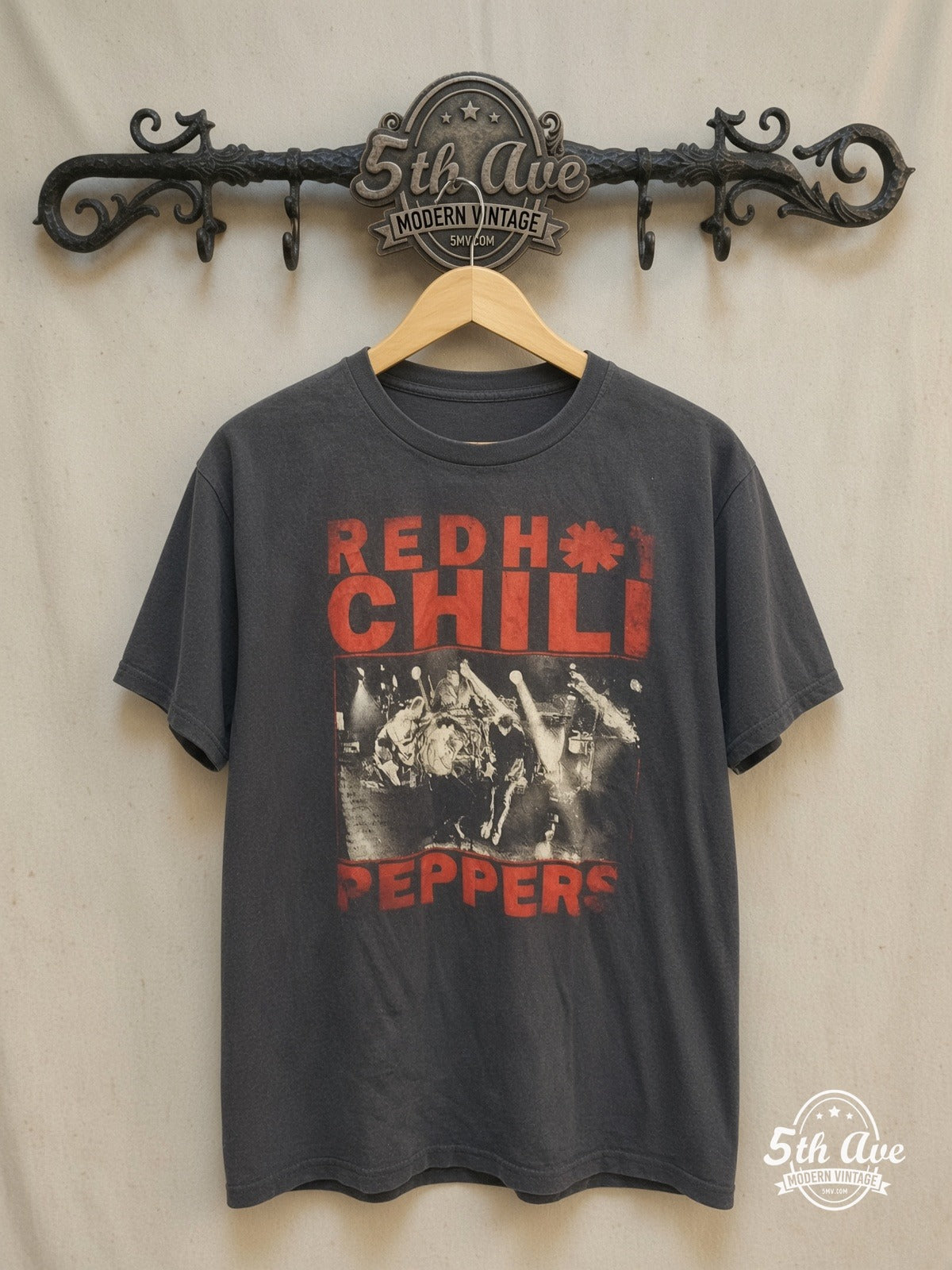 Red Hot Chili Peppers vintage band t-shirt on rack