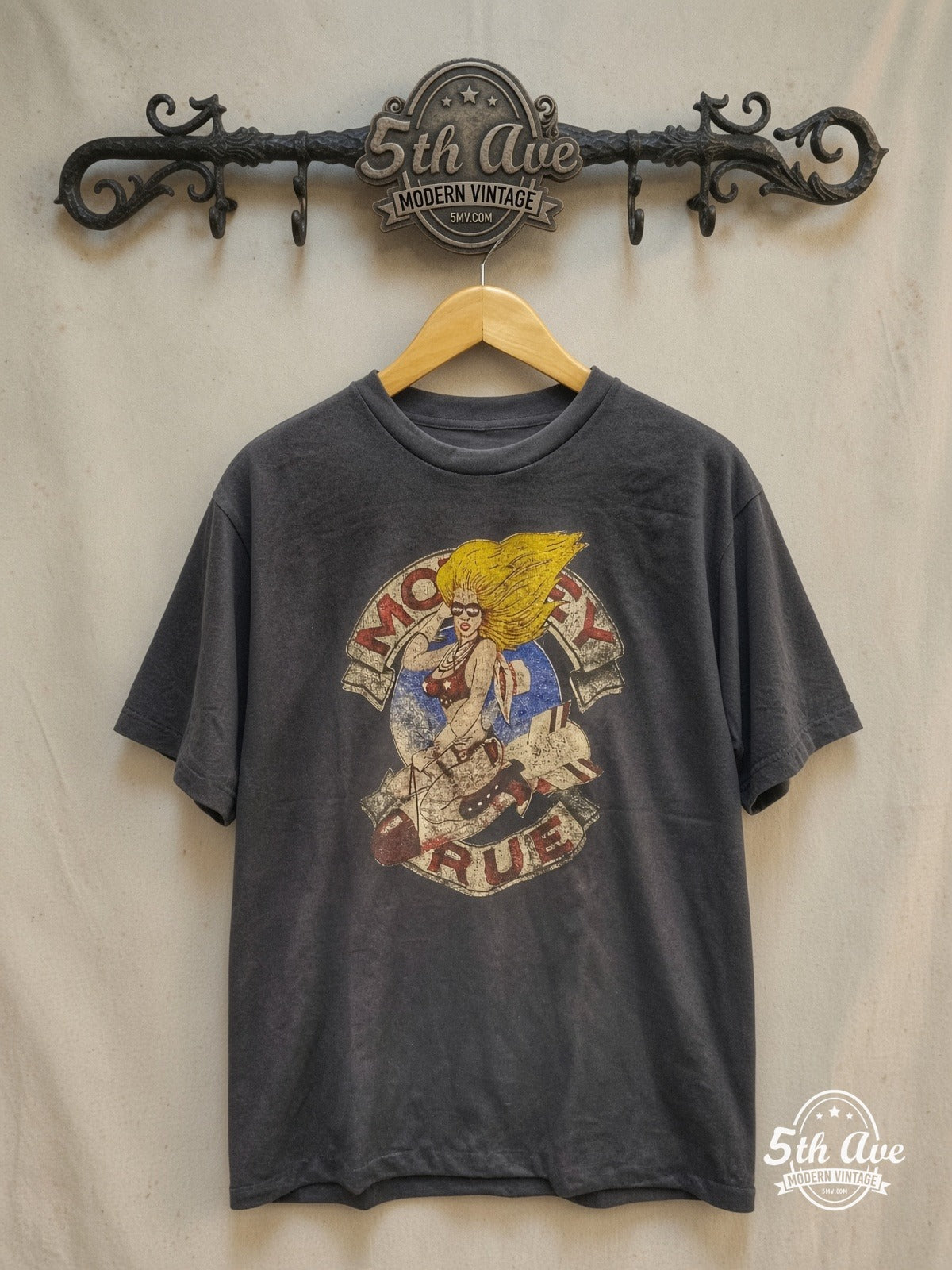 Mötley Crüe Girls Girls Girls Tour vintage band t-shirt on rack