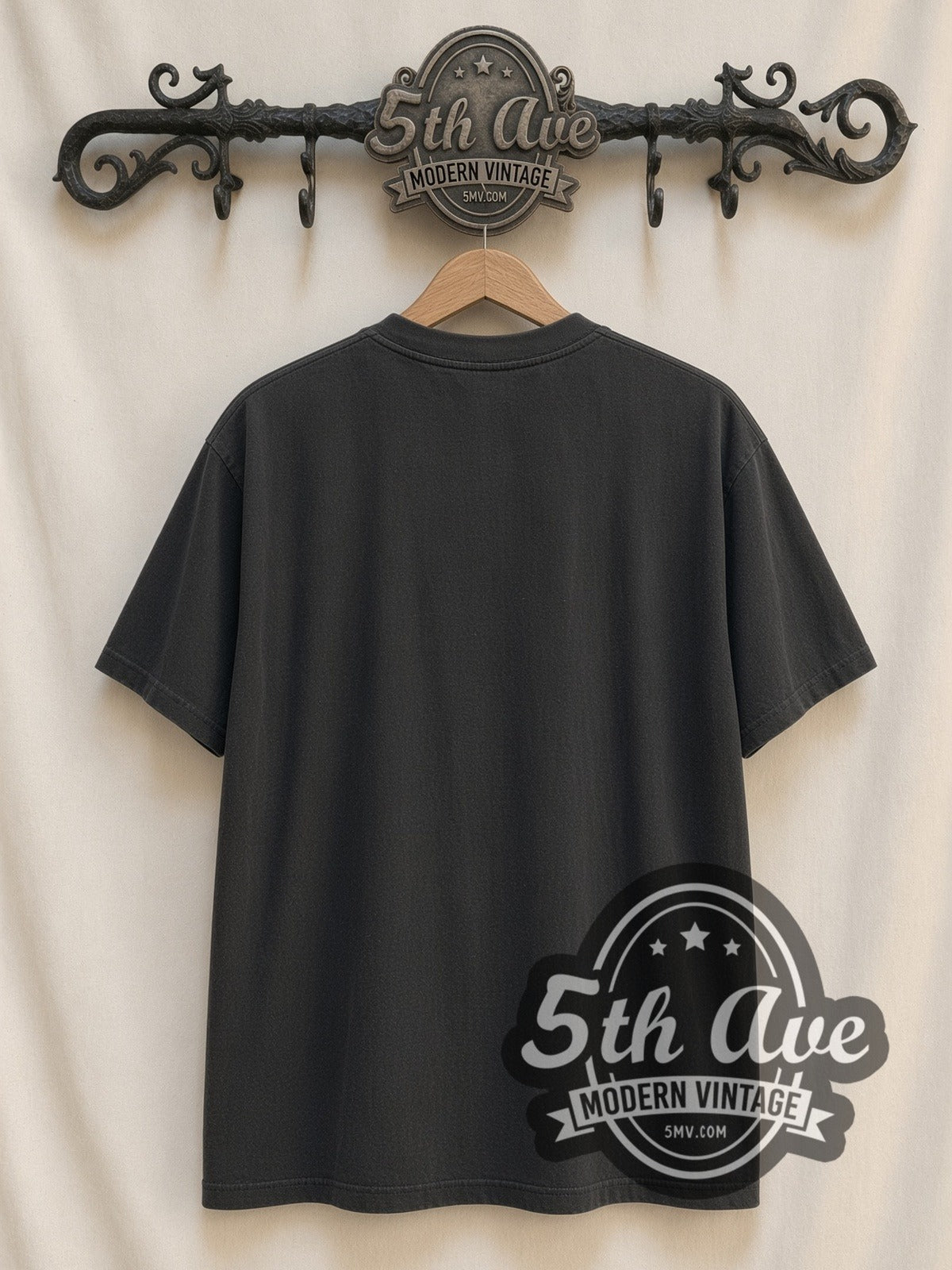 Radiohead Black vintage band t-shirt, back view on the 5MV rack