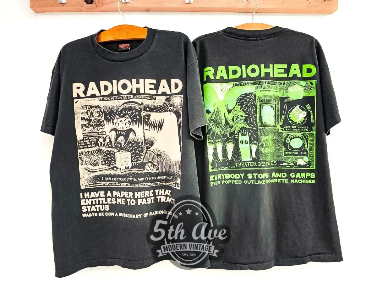 Radiohead Fast Track - Vintage Reprint Band T-Shirt - Vintage Band Shirts