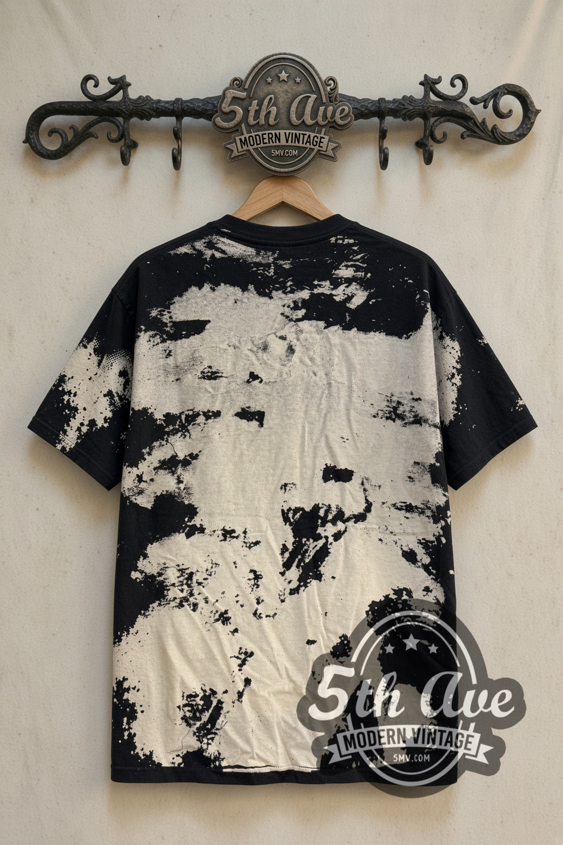 Bleach splatter back of Radiohead all over print tee on the 5MV rack