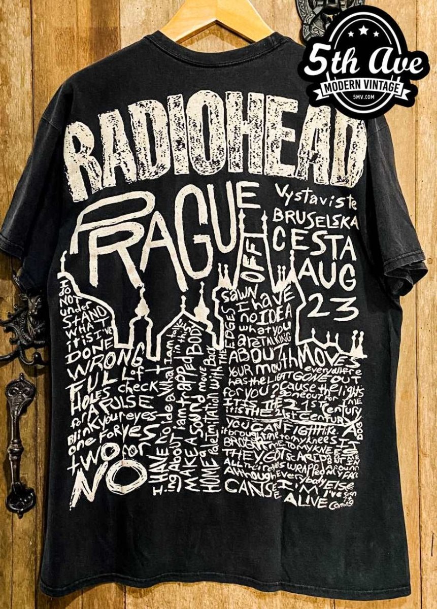 Radiohead Prague - AOP all over print New Vintage Band T shirt - Vintage Band Shirts