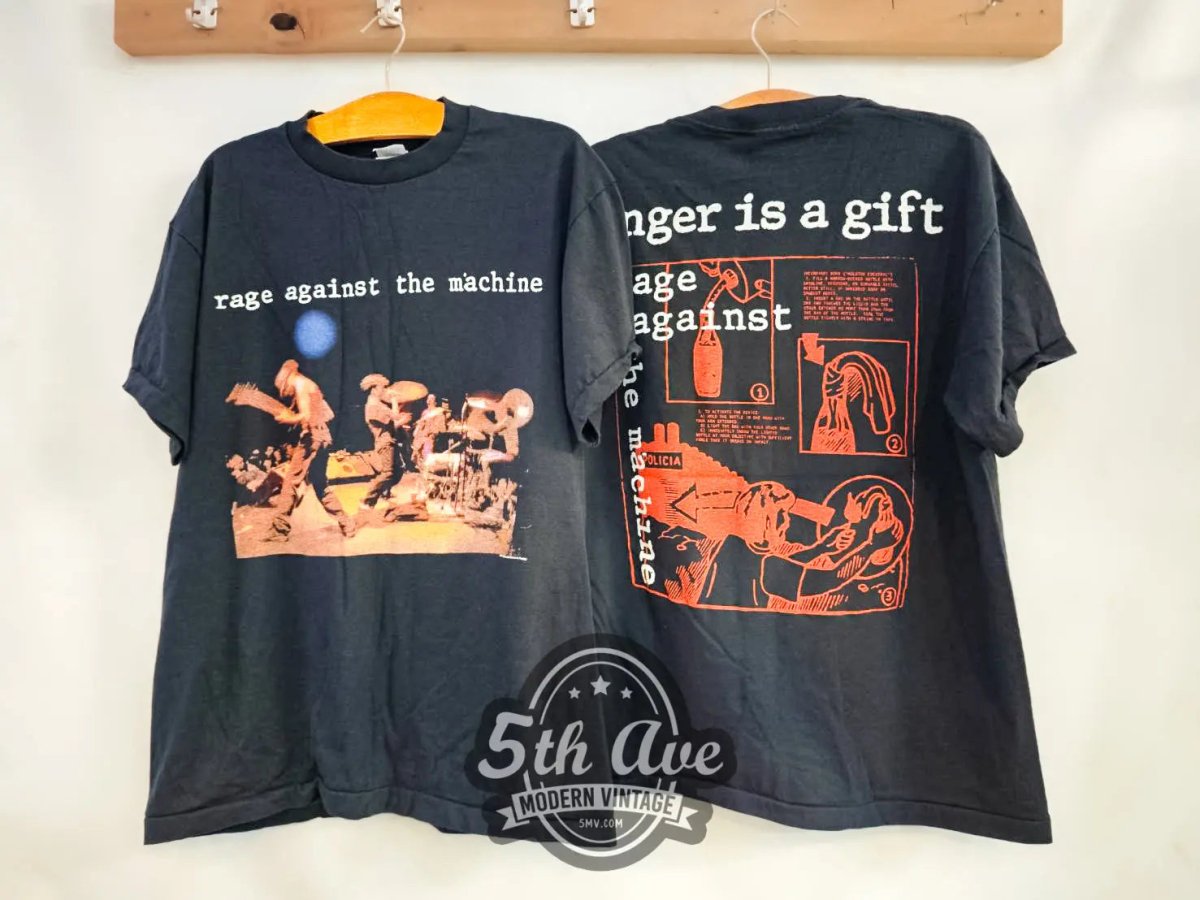 Rage Against the Machine Anger is a gift - New Vintage Band T shirt - Vintage Band Shirts