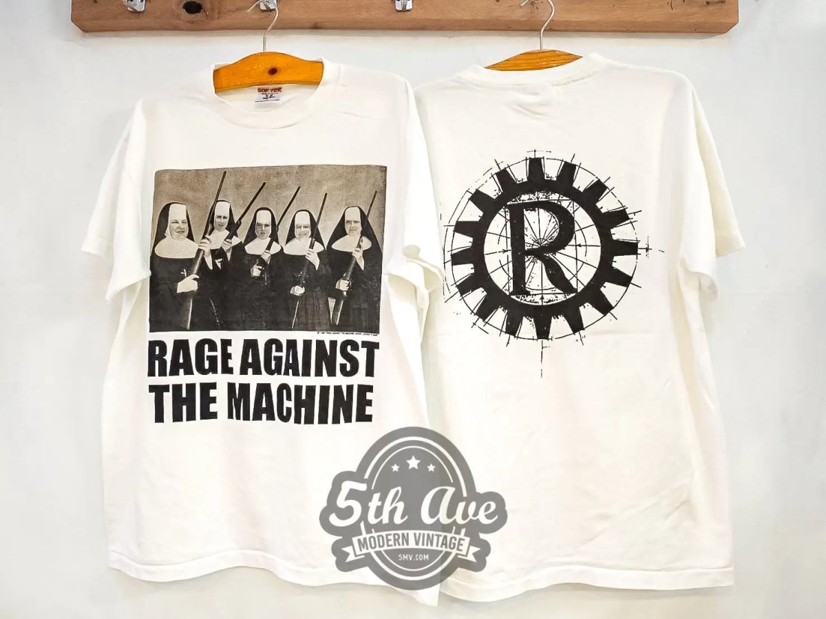Rage Against the Machine Nuns And Guns - Vintage Reprint Band T-Shirt - Vintage Band Shirts