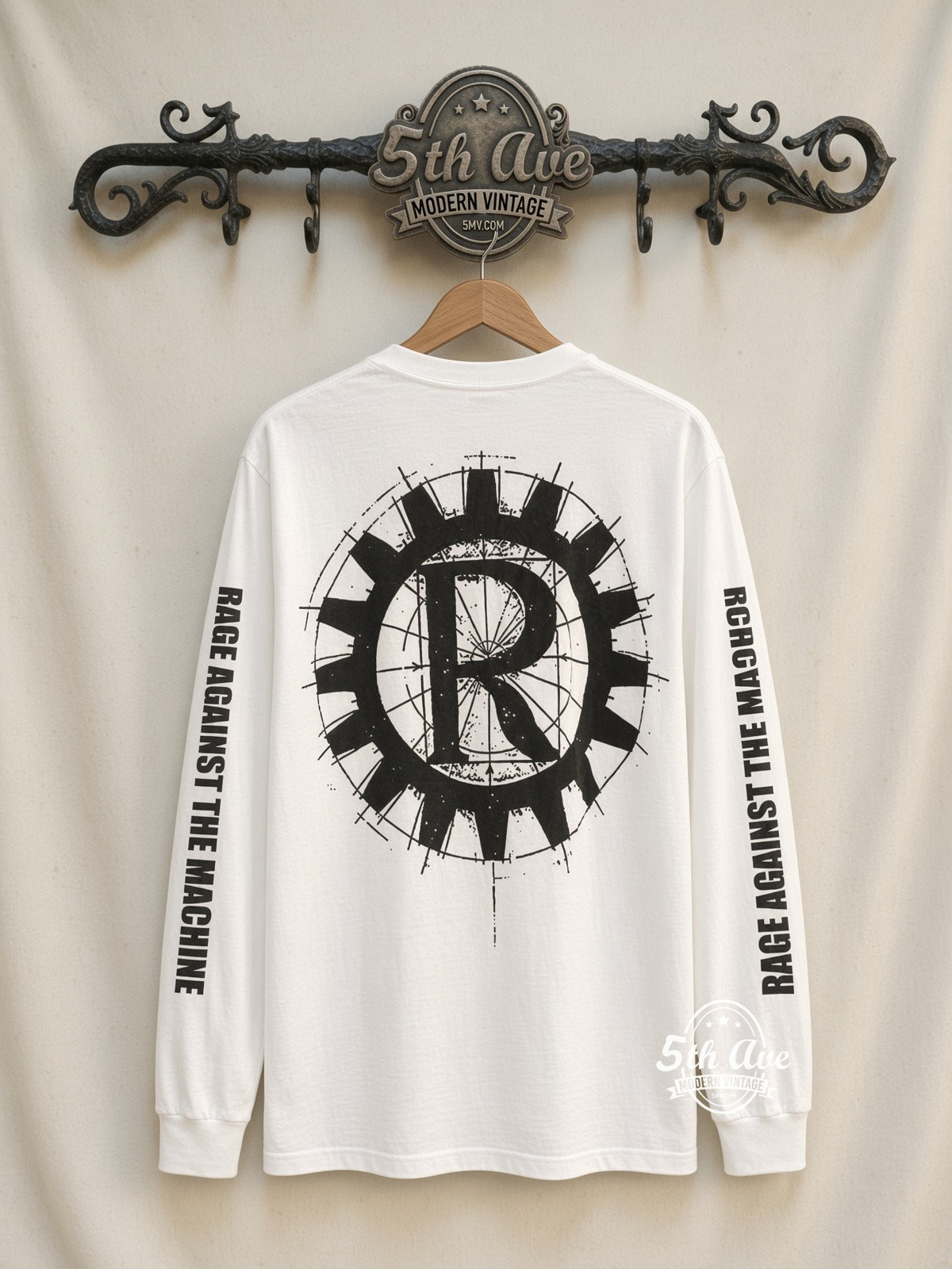 Rage Against the Machine Nuns With Guns White Long Sleeve vintage t-shirt back on rack