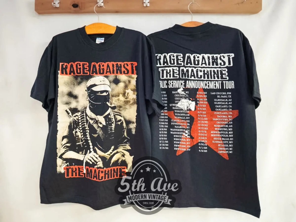 Rage Against the Machine Public Service Announcement Tour - New Vintage Band T shirt - Vintage Band Shirts