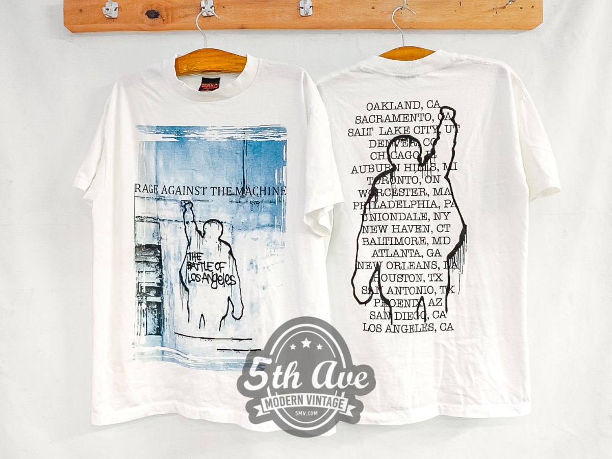 Rage Against the Machine 'The Battle of Los Angeles' - Vintage Reprint Band T-Shirt (Copy) - Vintage Band Shirts