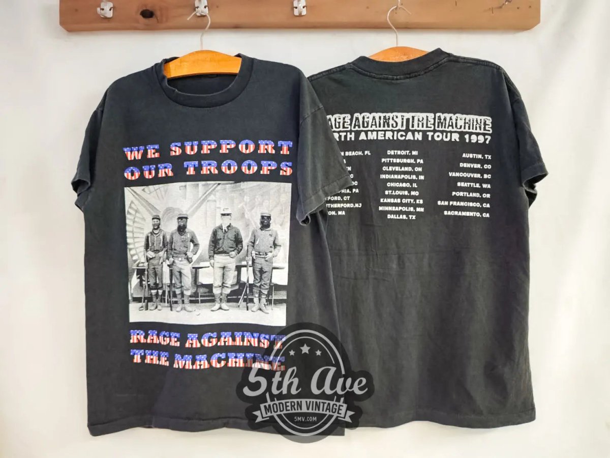 Rage Against the Machine We Support Our Troops North American Tour 1997 - New Vintage Band T shirt - Vintage Band Shirts