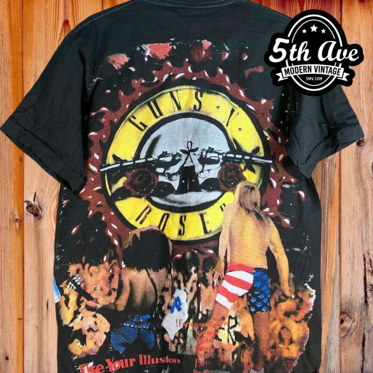 80s Guns N Roses Axl Rose Double hot Sided Single Stitch Portrait Band T Shirt