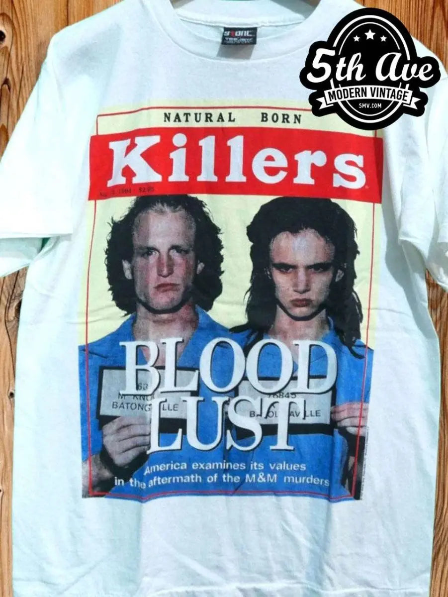 Rebellion Unleashed: Natural Born Killers x Nine Inch Nails Single Stitch t shirt - Vintage Band Shirts