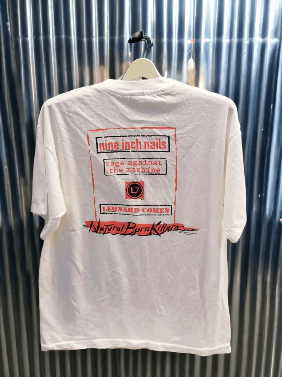 Rebellion Unleashed: Natural Born Killers x Nine Inch Nails Single Stitch t shirt - Vintage Band Shirts