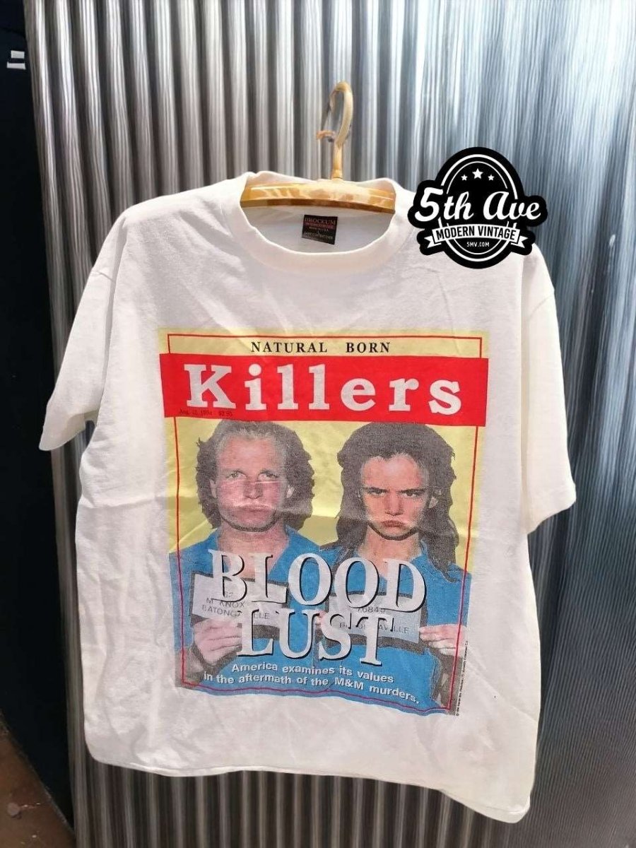 Rebellion Unleashed: Natural Born Killers x Nine Inch Nails Single Stitch t shirt - Vintage Band Shirts