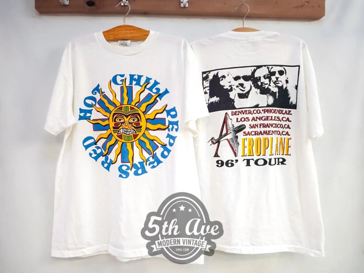 Red Hot Chili Peppers Aeroplane Tour 1996 - New Vintage Band T shirt - Vintage Band Shirts