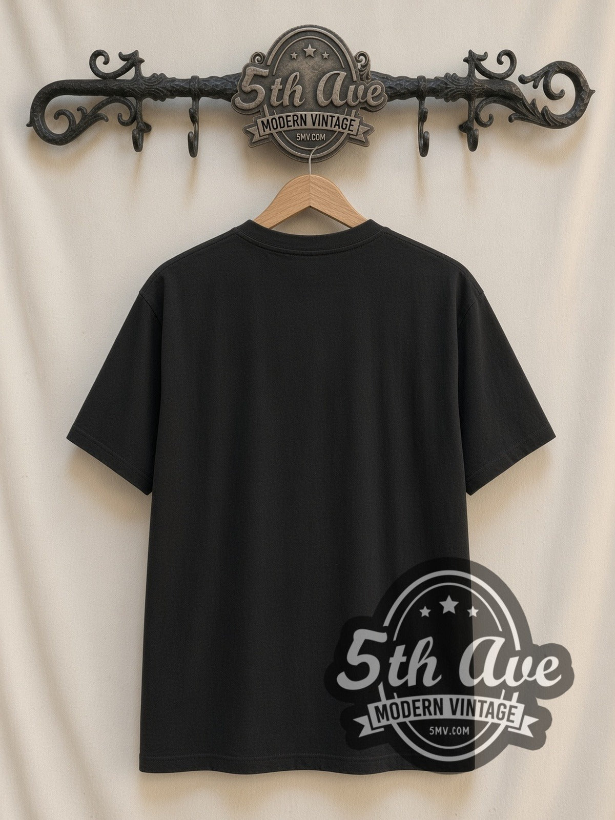 Red Hot Chili Peppers Distressed Red Text Live Stage Shot vintage band t-shirt, back view on the 5MV rack