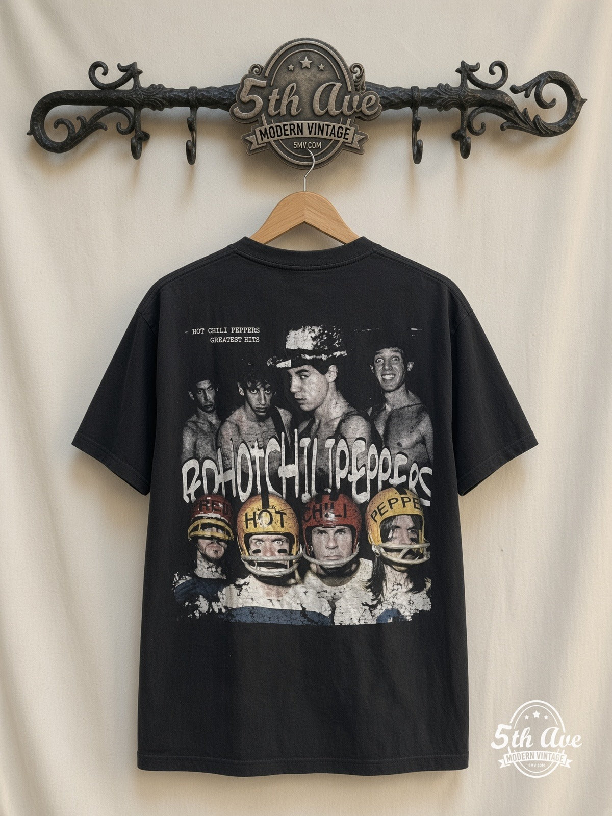 Red Hot Chili Peppers Funky Monks Greatest Hits vintage t-shirt back on rack