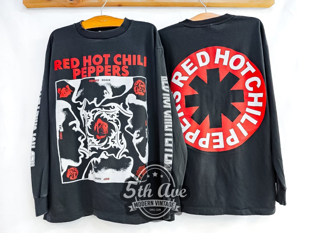 Red Hot Chili Peppers RHCP 'Blood Sugar Sex Magik' - Long Sleeve Vintage Reprint Band T-Shirt - Vintage Band Shirts