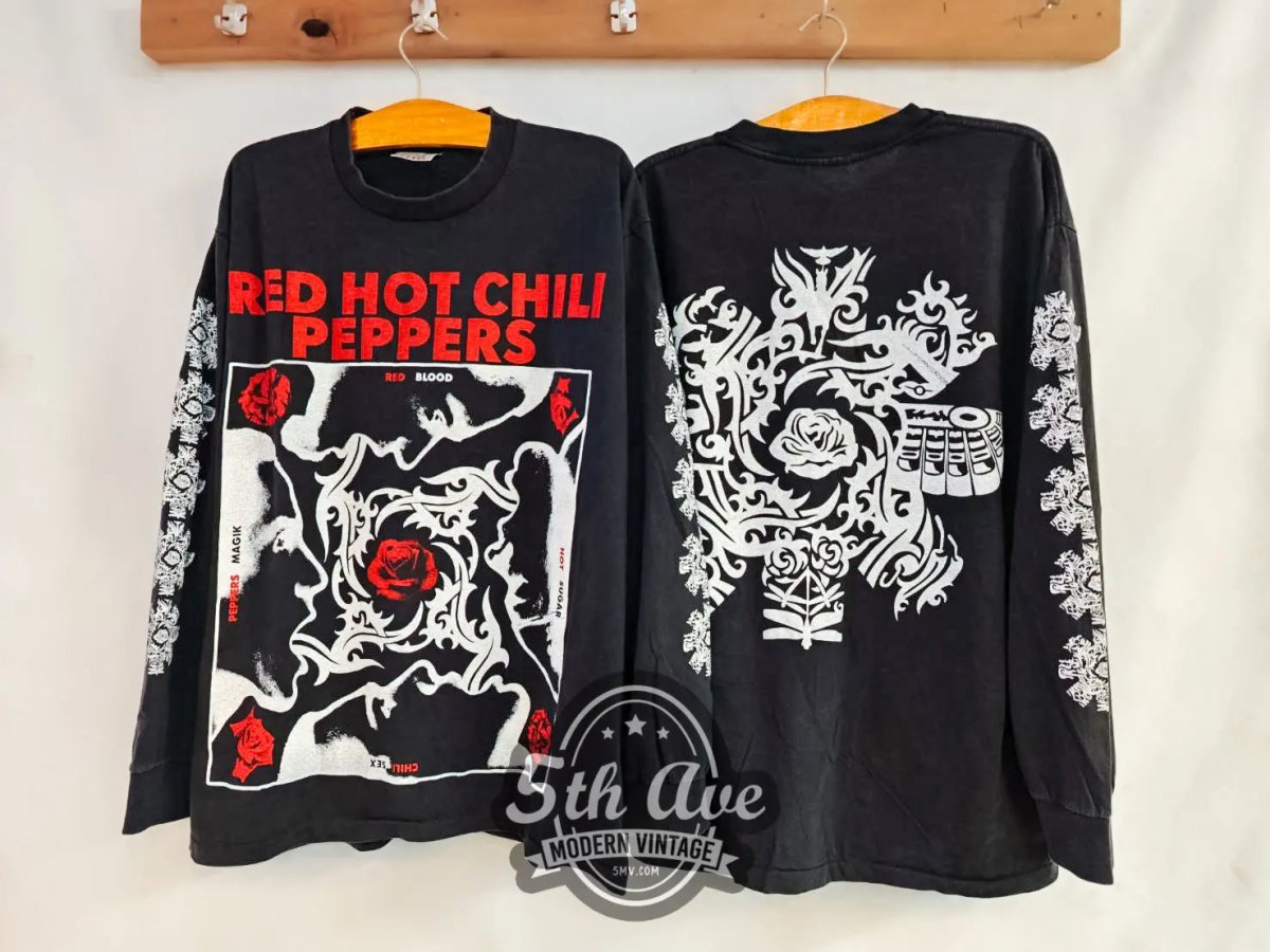 Red Hot Chili Peppers RHCP Blood Sugar Sex Magik - New Vintage Band Long Sleeve T shirt - Vintage Band Shirts