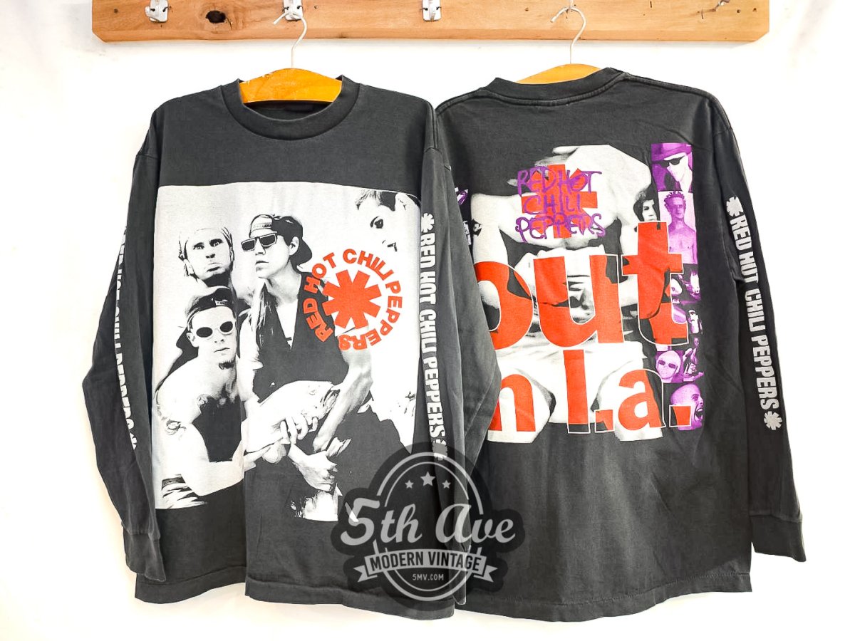 Red Hot Chili Peppers RHCP Out in L.A. - Long Sleeve Vintage Reprint Band T-Shirt - Vintage Band Shirts