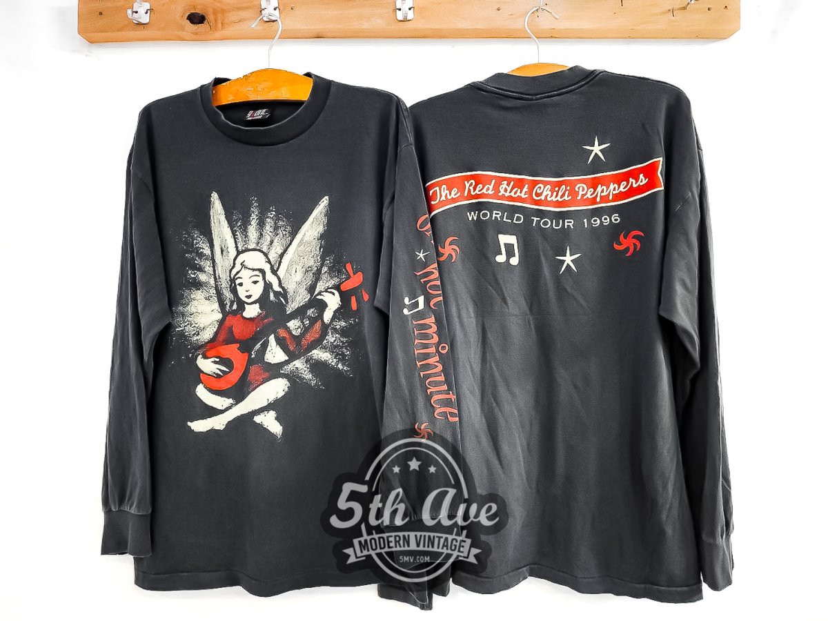 Red Hot Chili Peppers RHCP 'World Tour 1996' - Long Sleeve Vintage Reprint Band T-Shirt - Vintage Band Shirts