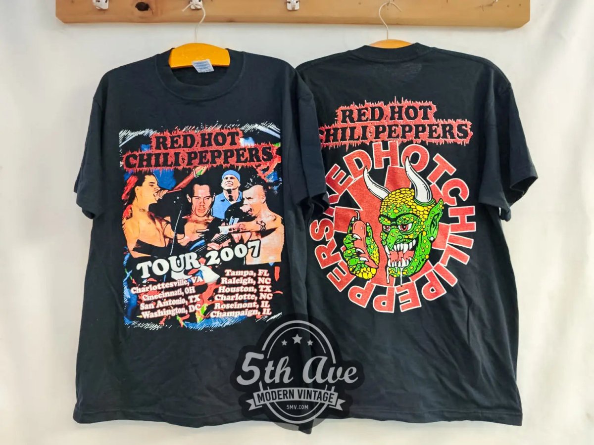 Red Hot Chili Peppers Stadium Arcadium World Tour 2007 - New Vintage Band T shirt - Vintage Band Shirts