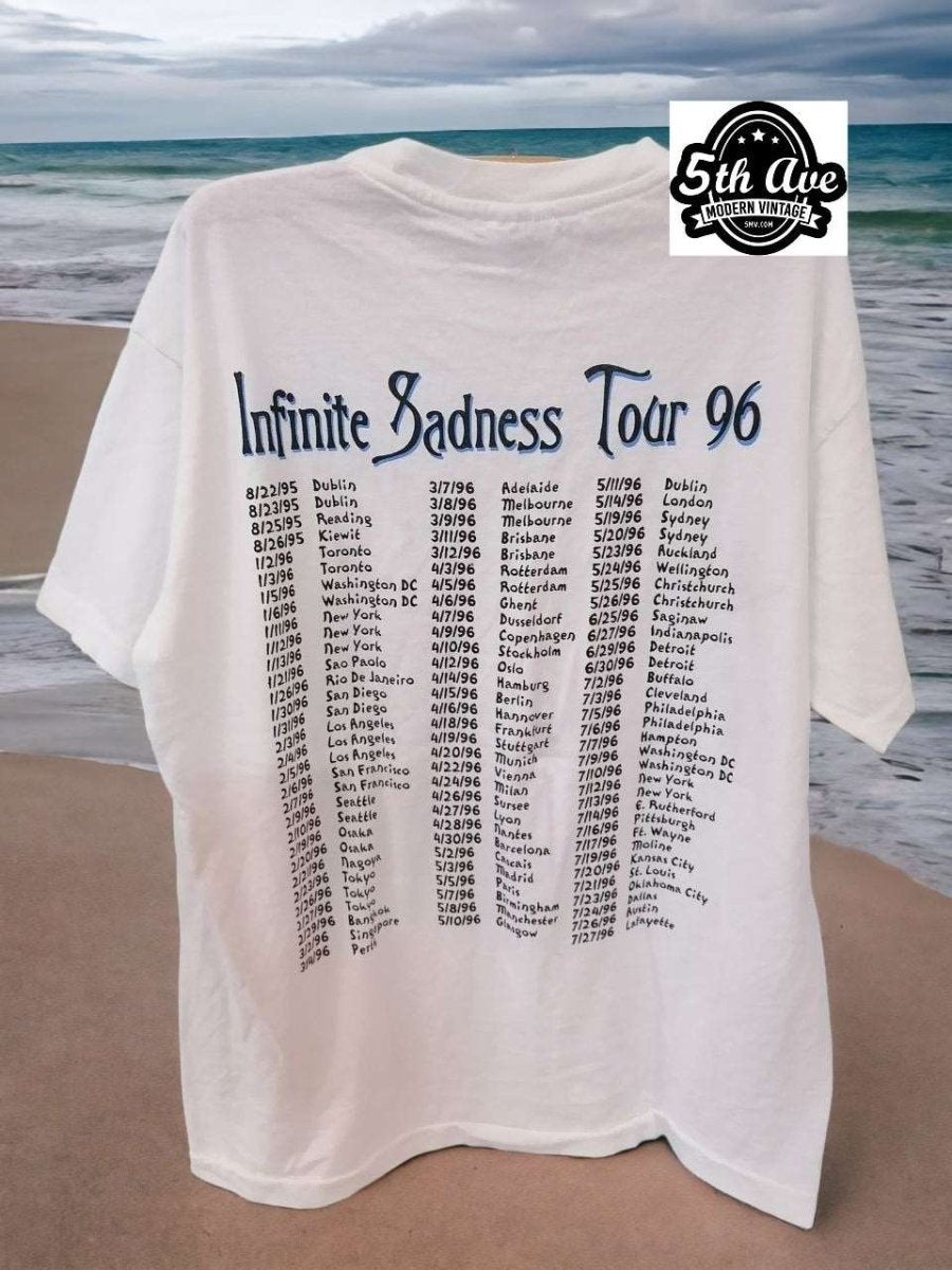 Resonance of an Era: Smashing Pumpkins 'Infinite Sadness' Tour 1996 t shirt with Wild Oats Tag - Vintage Band Shirts