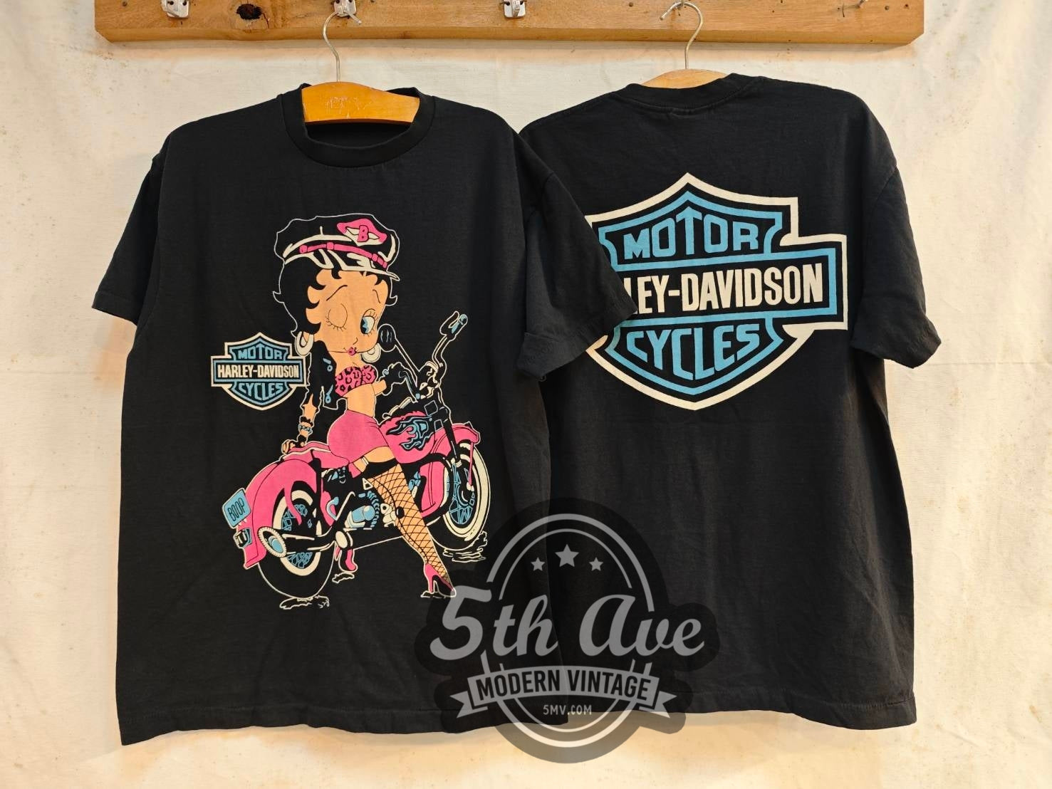 Betty Boop Harley Davidson T Shirt