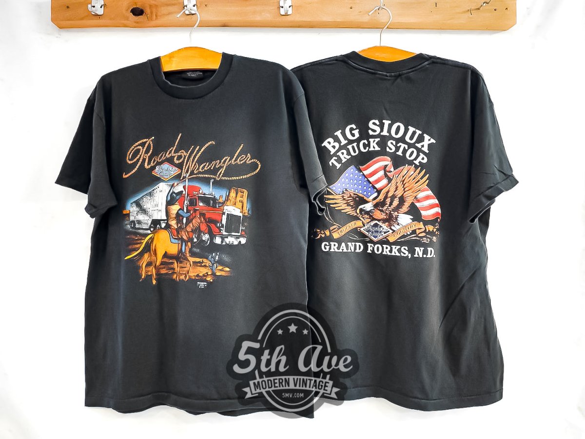 Road Wrangler 'Truckers Only' - Vintage Reprint T-Shirt - Vintage Band Shirts