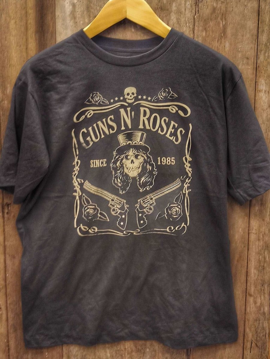 Rock 'n' Roll Reverie: Guns N' Roses Enzyme-Washed Tribute Tee - Vintage Band Shirts