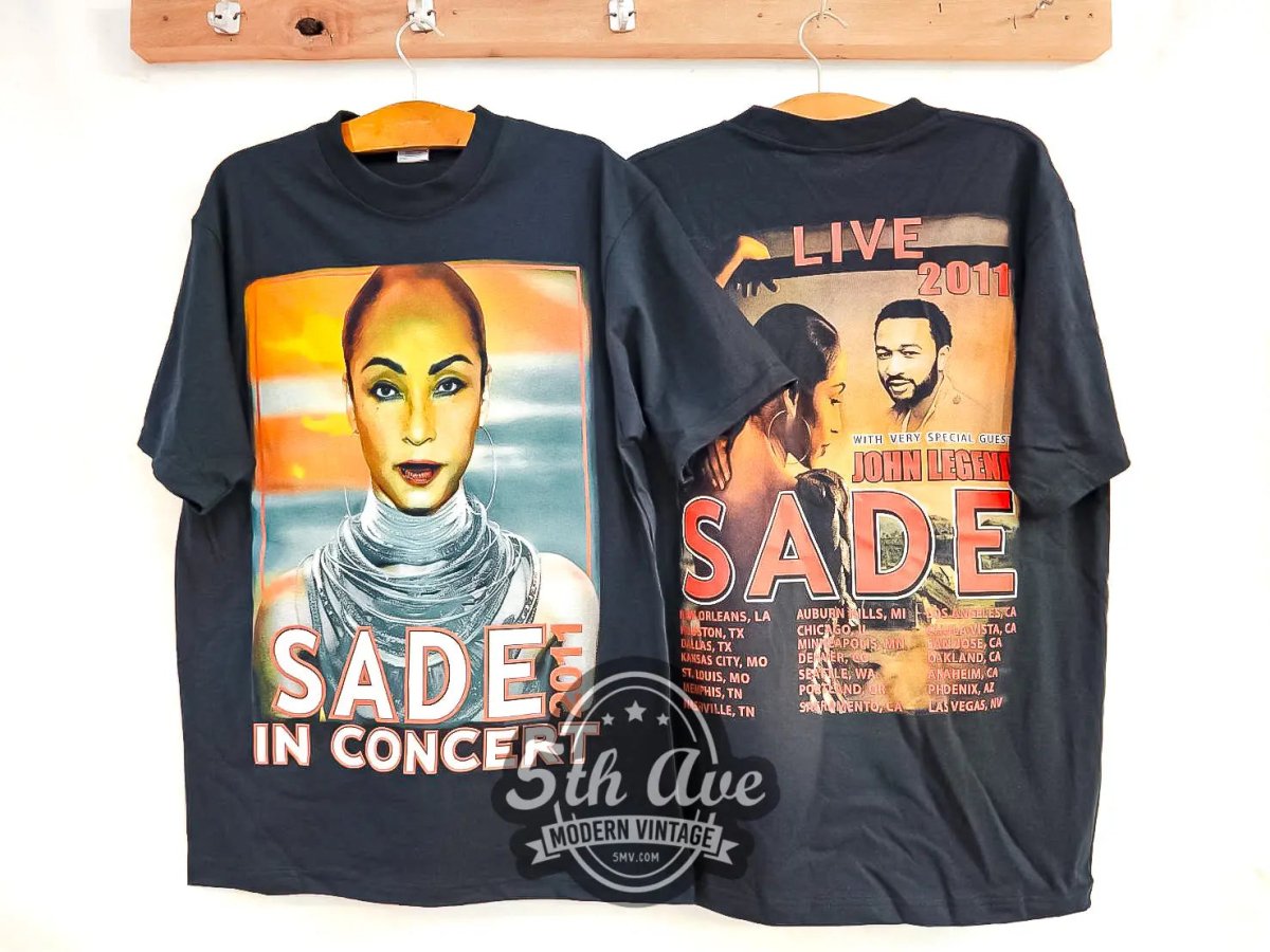 Sade Live in Concert 2011 - Vintage Reprint Band T-Shirt - Vintage Band Shirts