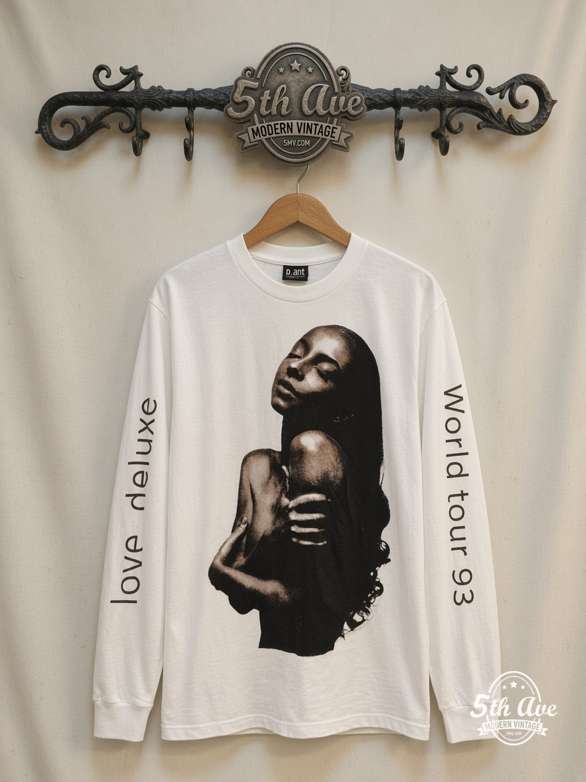 Sade Love Deluxe World Tour 1993 vintage band t-shirt on rack