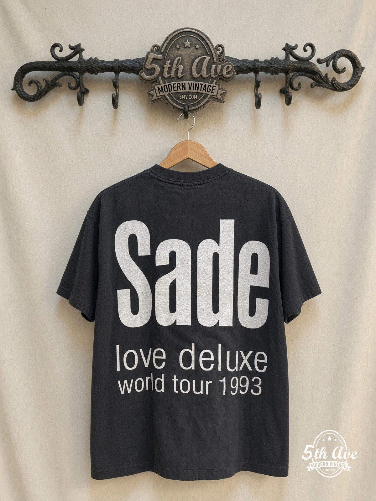 Sade Love Deluxe World Tour 1993 vintage t-shirt back on rack