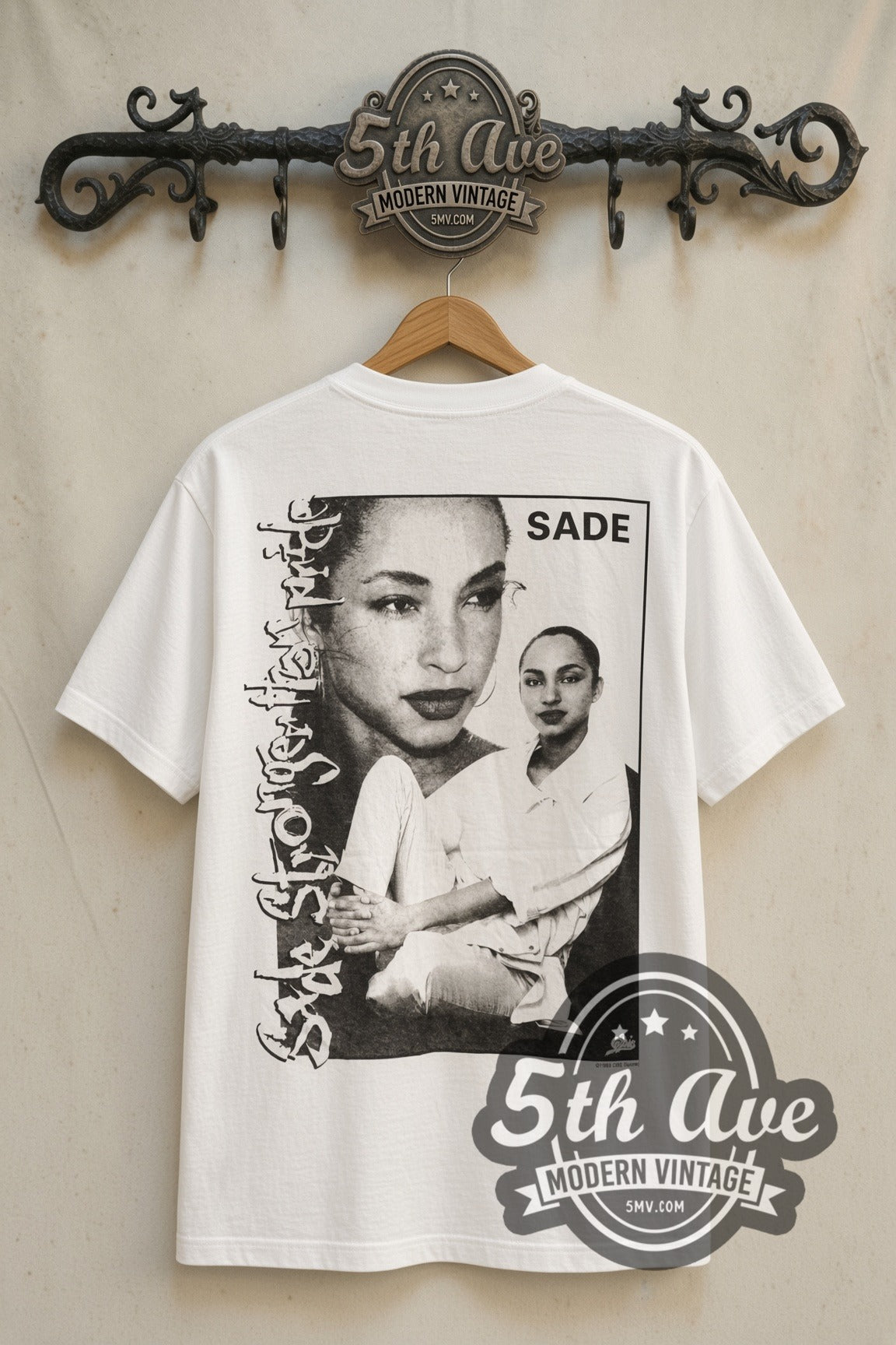 Sade Stronger Than Pride double portrait on tee back on rack