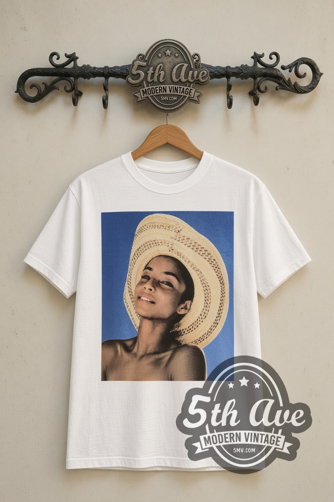 Sade Stronger Than Pride straw hat band t-shirt front on the 5MV rack
