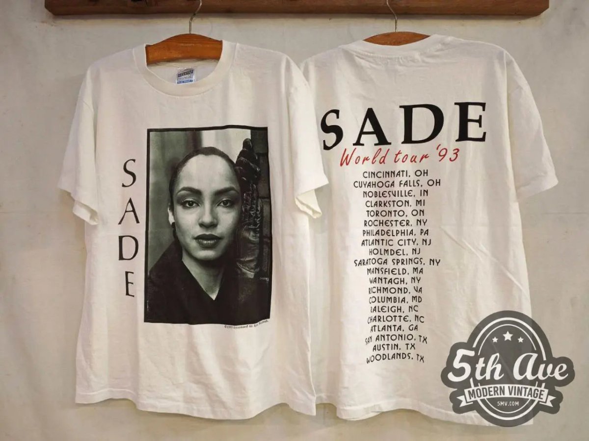 Sade World Tour 1993 - New Vintage Band T shirt - Vintage Band Shirts