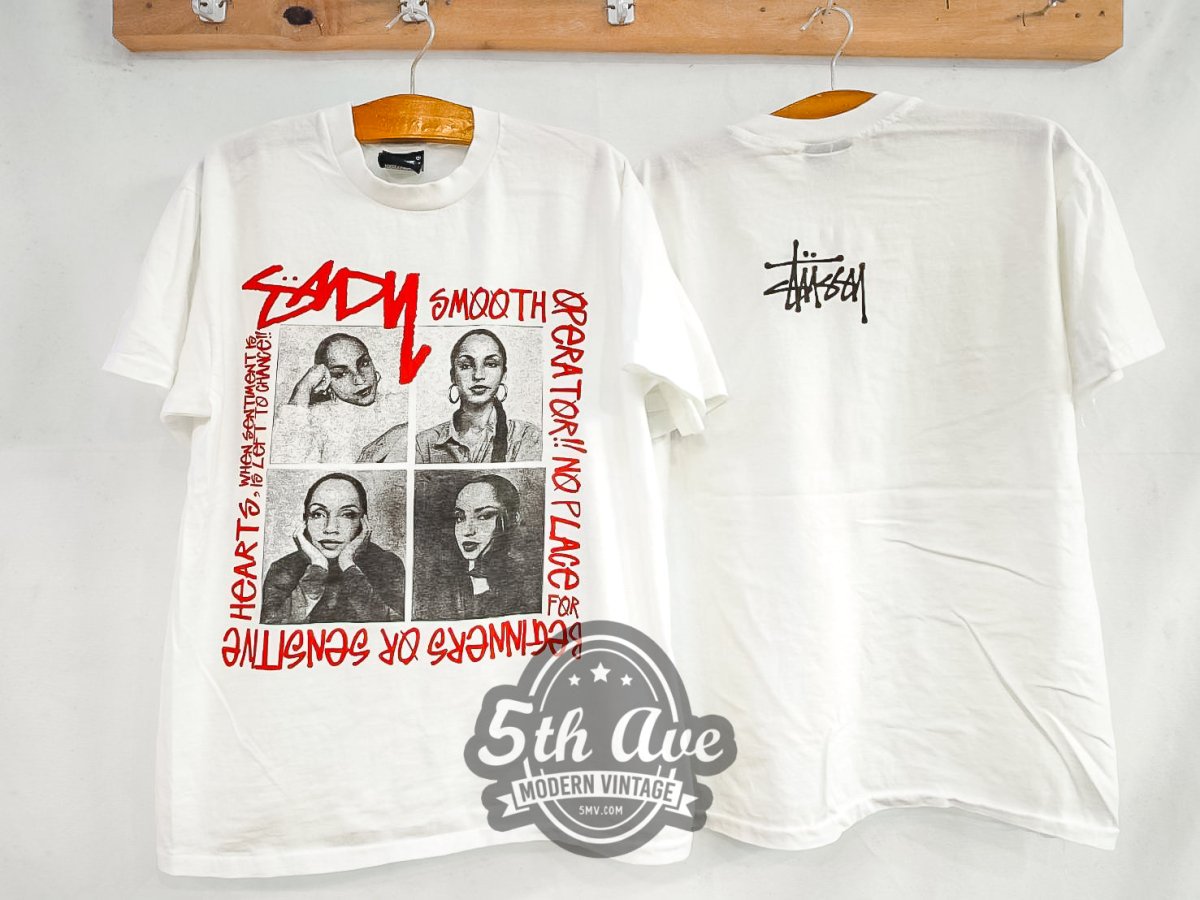 STUSSY × SADE ステューシー シャーデー Tシャツ　XL Sade X Stüssy 'Smooth Operator' - Vintage Reprint Band T-Shirt