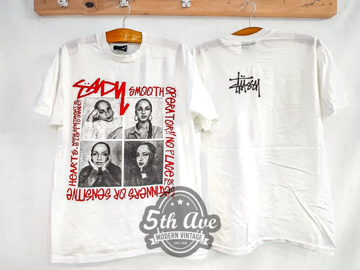 Sade X Stüssy 'Smooth Operator' - Vintage Reprint Band T-Shirt - Vintage Band Shirts